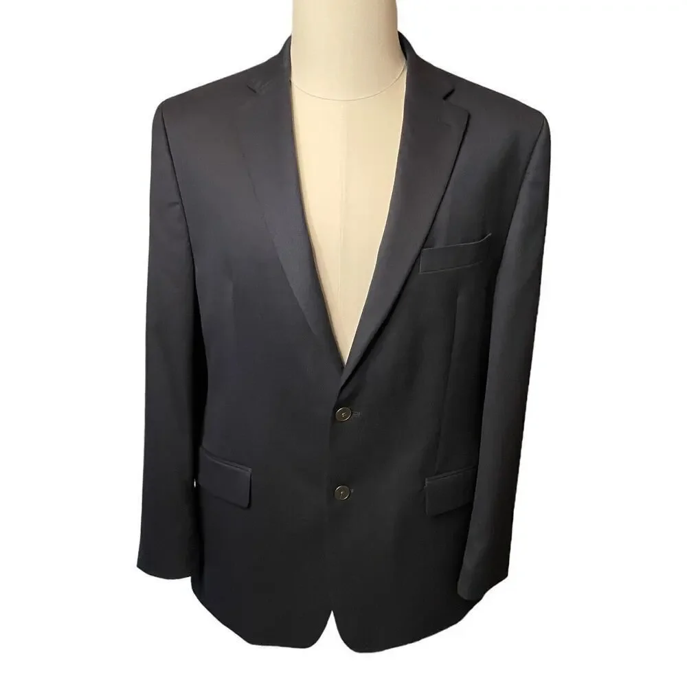 Michael Kors Mens Navy Blue Sport Coat Blazer Jacket Size 42L